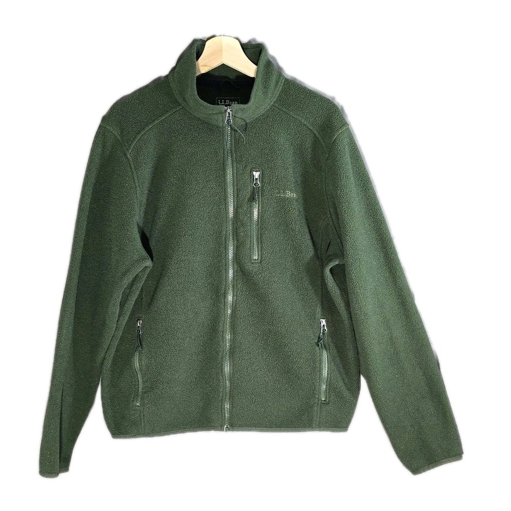 L.L. Bean Gorpcore Polartec Fleece Full Zip Jacket Green Men's Large